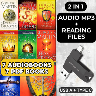 Game Of Thrones Collection 7 Books Set George R. R. Martin Audiobook + PDF (USB)