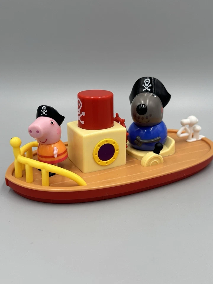 Peppa Pig Grandad Dogs Red Pirate Ship Boat Replacement Piece Only W/ Figure - Image 4 of 4