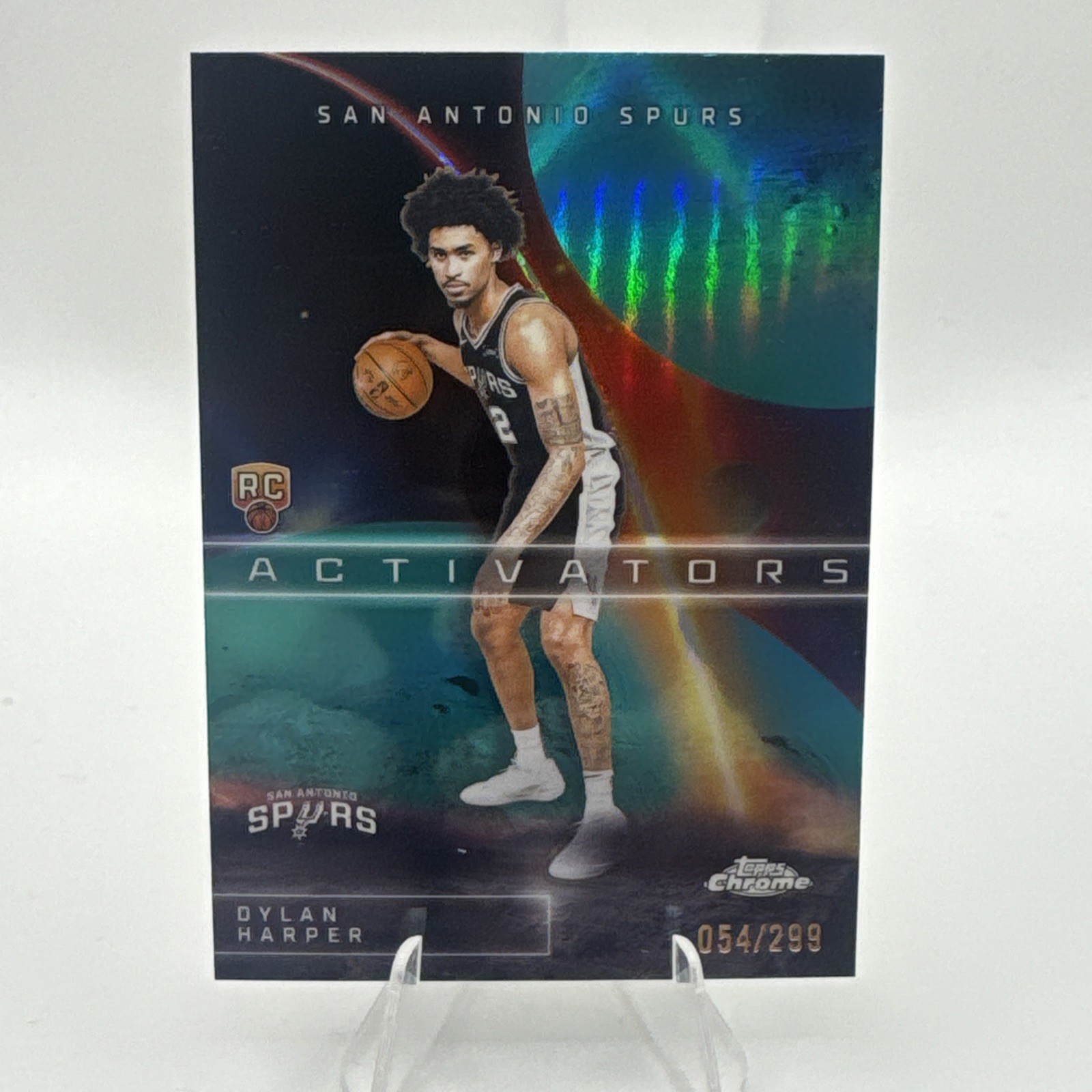 2025-26 Topps Chrome Basketball Activators Dylan Harper Aqua /299