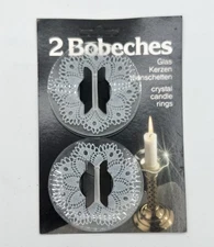 German Crystal Bobeche for Candlesticks & Candelabras Set of 2 New