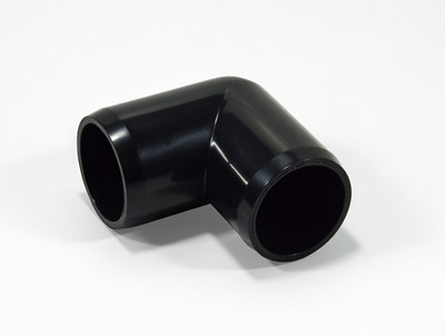 3/4'' 90-Deg PVC Elbow Fitting, Black (8-PK) Furniture Grade, USA Made