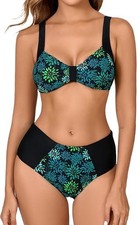 Itzel Two Piece Swimsuit Push Up Bikini Top With Bottom Bathing Suit Size 16B