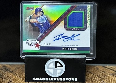 2024 Bowman's Best - All-Star Futures Game Relic Green /99 Autographs Matt Shaw