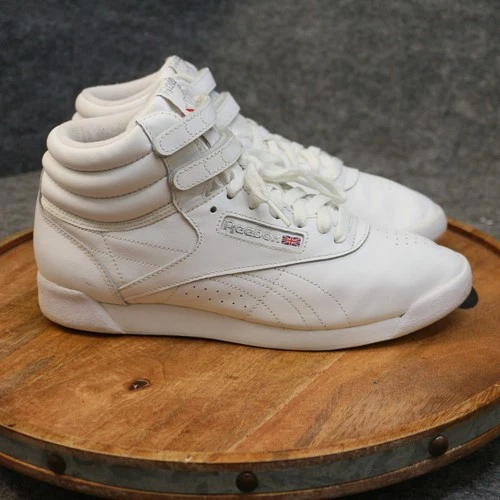 Reebok Freestyle Hi Classic Womens Size 9 US White Leather Retro Y2K Sneakers