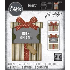 Tim Holtz "GIFT CARD PACKAGE" Christmas Sizzix Thinlits Cutting Dies 2025