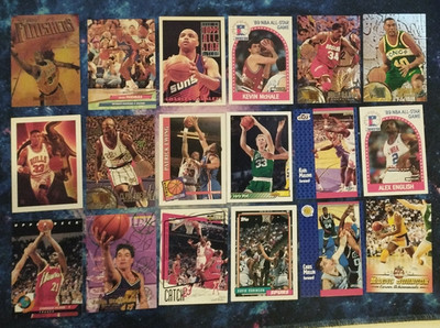 NBA Basketball Karten Lot x 18 HOFers u.a. Jordan Bird Magic O'Neal (8)