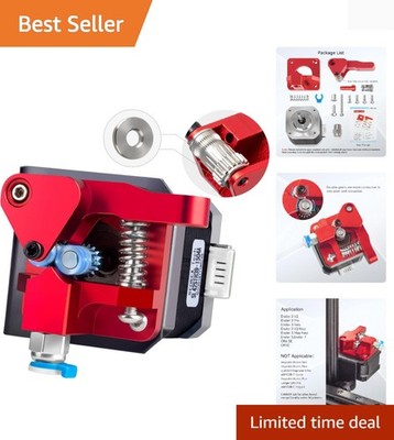 Precision Dual Gear Extruder with Nema 17 Stepper for Creality Ender 3 Series