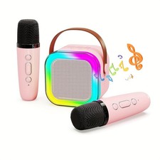 Karaoke Machine for Adults  Kids Mini Portable Bluetooth with 2 Microphones
