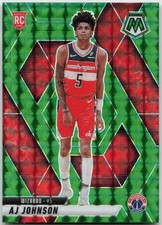 2024 AJ Johnson Red Green RC 2024 Panini Mosaic #215 NM