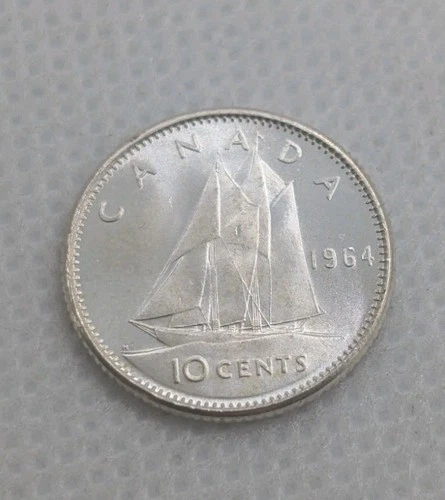 Canada 1964 10 CENT 10c SILVER DIME UNC COIN 0.8 Silver coin