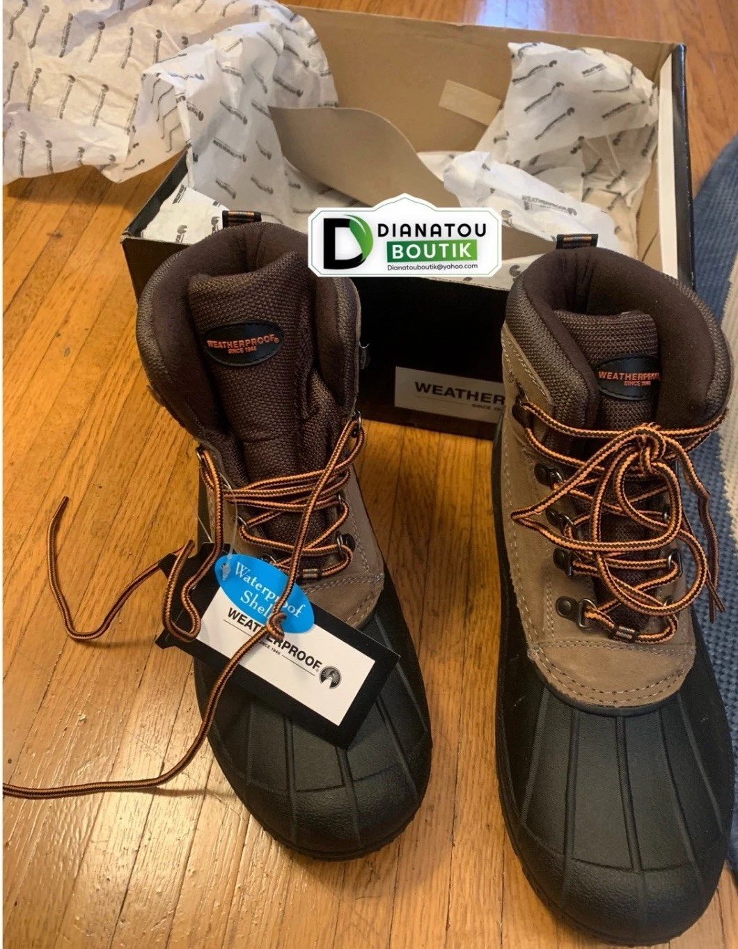 Men's Weatherproof Winter Duck Boots Size 9