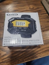 JENSEN  Armband Digital AM/FM Stereo Radio with Clock and Earbuds, Black