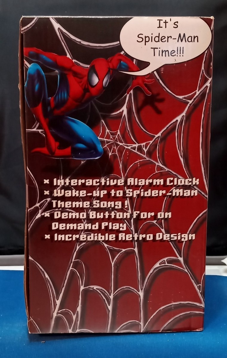 2002 Tex Time Spiderman Alarm Clock In Original Packaging Clock