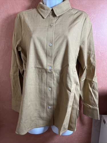DAMEN WYNNE CREME LANGARM BUTTON DOWN TUNIKA GRÖSSE Medium