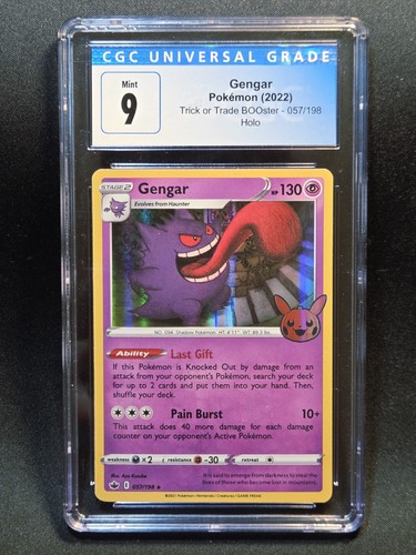 Pokemon Gengar 057/198 Trick or Trade 2022 Holo Rare CGC 9 Mint (Blue Label)