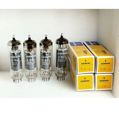 4 x NOS tubes Siemens Halske matched quad E84L 7320 = EL84 6BQ5 - Image 1 of 4