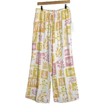 Sienna Sky Tropical Wide Leg Palazzo Pants Womens Size XL Pull On Resort Cruise