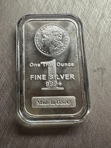 1oz Silver Trade Bar American Morgan -  .999 Fine Silver Bullion Bar