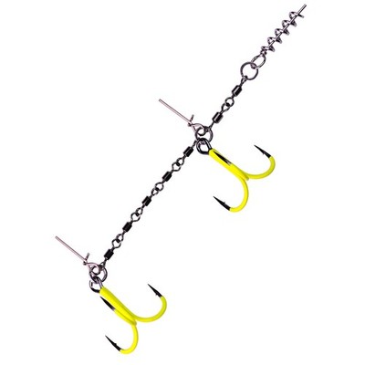 Major Fish Heavy Stinger Pike Rig UV Gelb