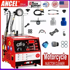 ANCEL Motorcycle Fuel Injector Cleaner Machine Ultrasonic Nozzle Cleaning Tester