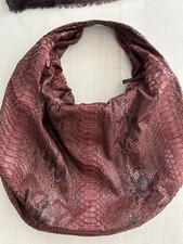 echt Schlangenleder XL Tasche bordeau rot shopper bag