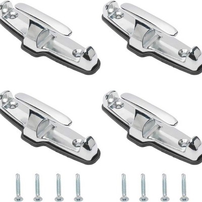 4Pcs Chrome T-Hook Tie down Rope with Washer and Mounting Screws for Car Boat ?
