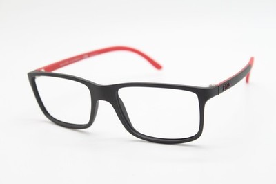 NEW POLO RALPH LAUREN PH 2126 5504 BLACK RED AUTHENTIC EYEGLASSES 53-16