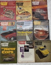 Lot Of 1960s 1970 s Motor Trend Magazines Lot...