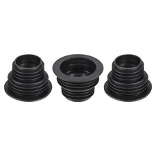 3Pack Drain Pipe Seal Hose Silicone Plug Sewer Sealing Ring Connector Black