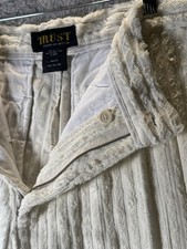 Vintage Y2K Faux Fur Pants W46 L34 Rare Made in Hong Kong Plush Corduroy NWT