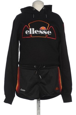 ellesse Anzug Damen Kostüm Set Zweiteiler Gr. EU 32 Baumwolle Schwarz #tl621bw