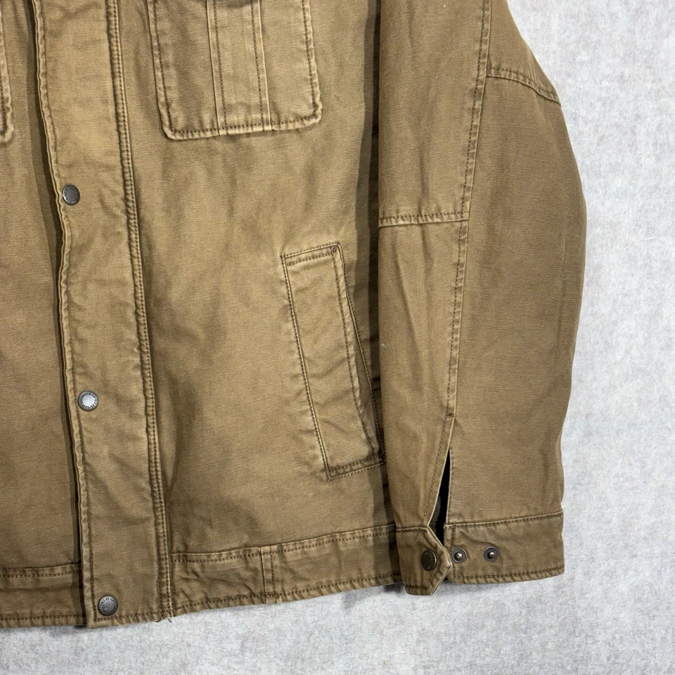 Chaqueta forrada de abrigo Levi’s Chore para hombre talla grande chaqueta de campo militar marrón/bronceado Foto 3 de 4