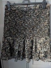 Studio Pattern Black Ra Ra Skirt Size 12/14 Elasticated Waist NWOT