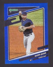 2021 Donruss Brandon Lowe Variation SP Blue Holo #155 Tampa Bay Devil Rays