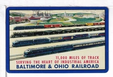 Single Railroad Playing Card "Baltimore & Ohio, BO-7b"  Bollhagen RR Book #