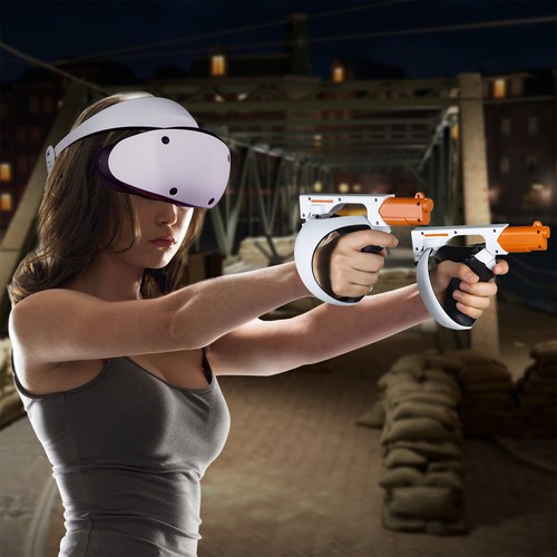 Magnetic Pistol Gun Stock Grip Case Cover Holder For PS VR2 VR Controllers Games - Picture 8 of 17