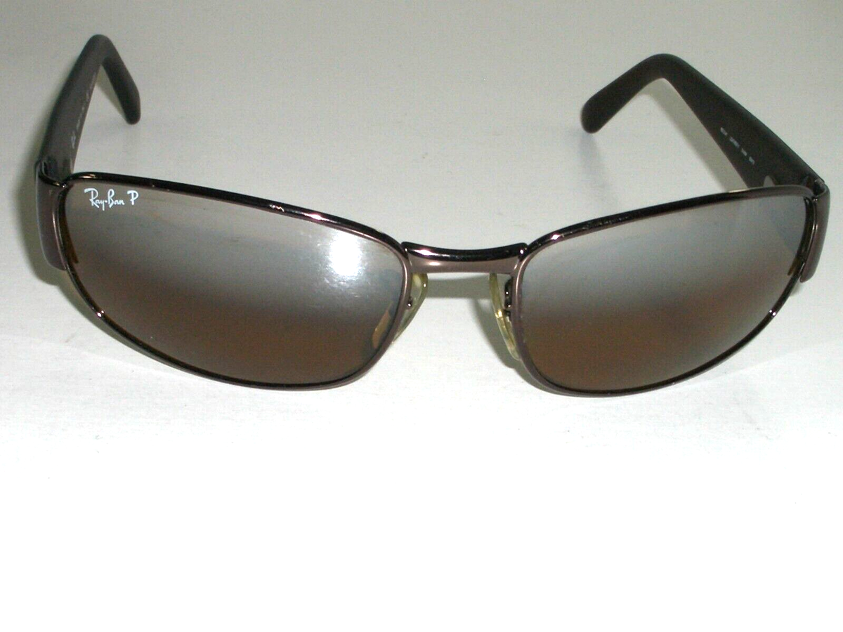RAY BAN RB3141 LEATHER II 60mm BROWN GRADIENT MIRROR POLARIZED