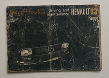 RENAULT Renault 12 Driving and Maintenance Handbook