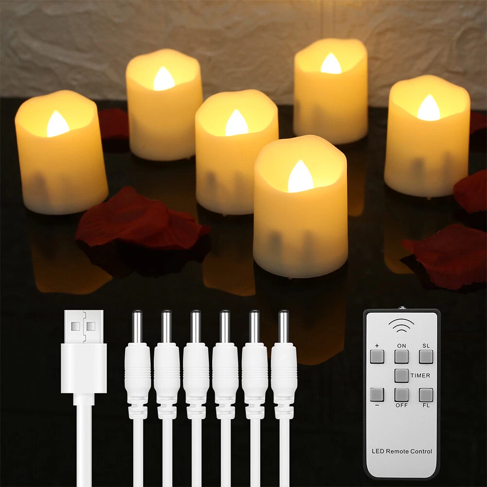 Flickering tea lights with timer online