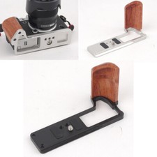 Solid Wood Handle Grip Quick Release L Plate Mount Bracket for Fuji XT 5 Camera