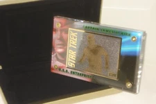 STAR TREK 24K GOLD COLLECTIBLE Card by Authentic Images of Captain Kirk ACRYLIC