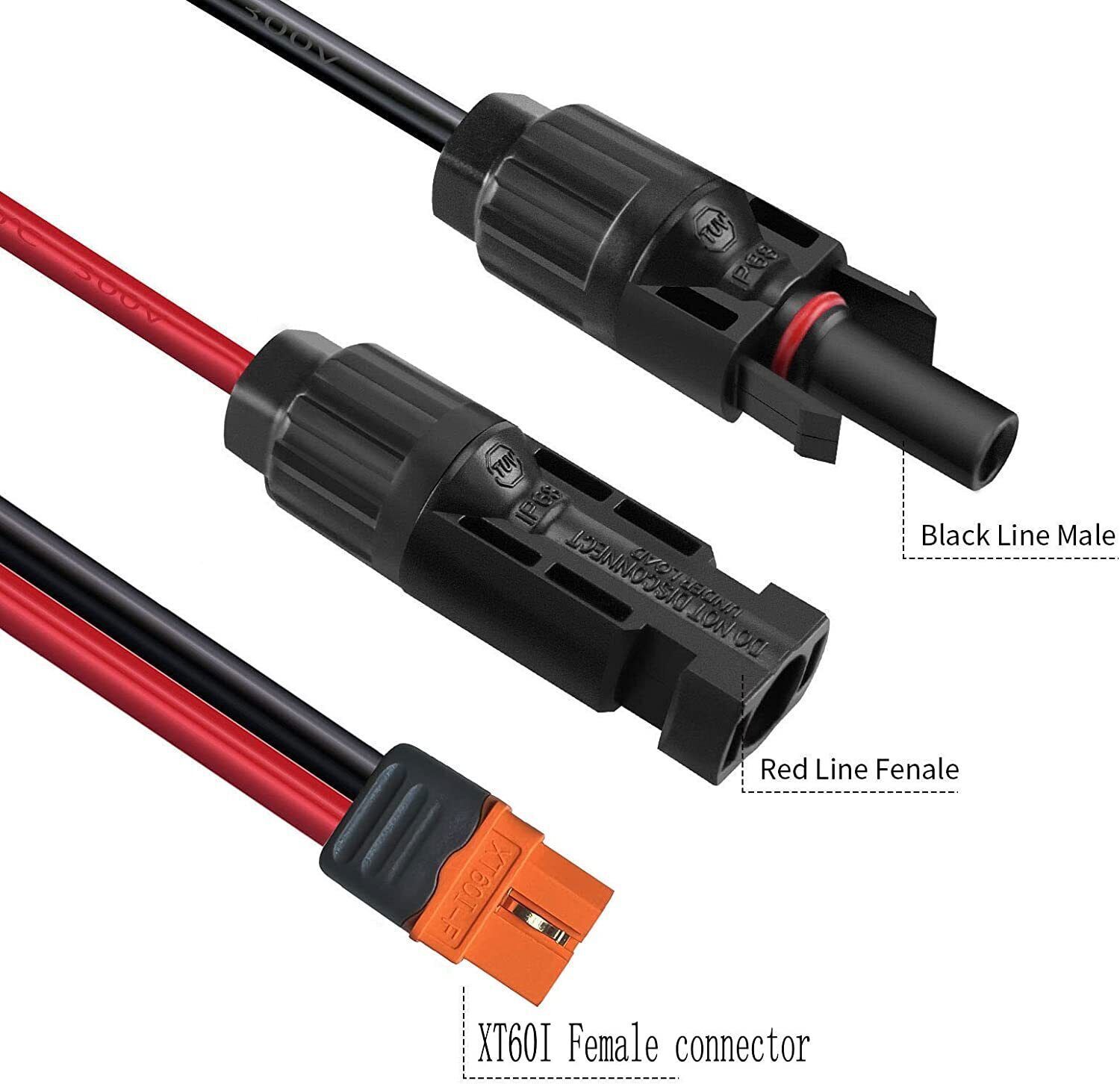 XT60i Adapter to Solar Male Female Connector Extension Charge Cable