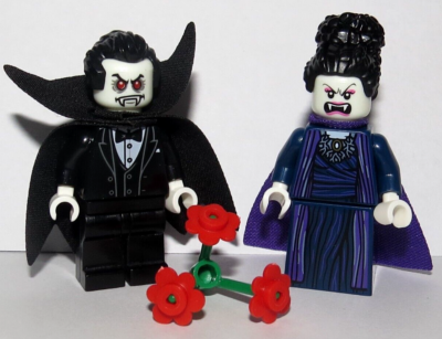 Lego Vampire Bride & Dracula Minifigure Halloween Monster Wedding