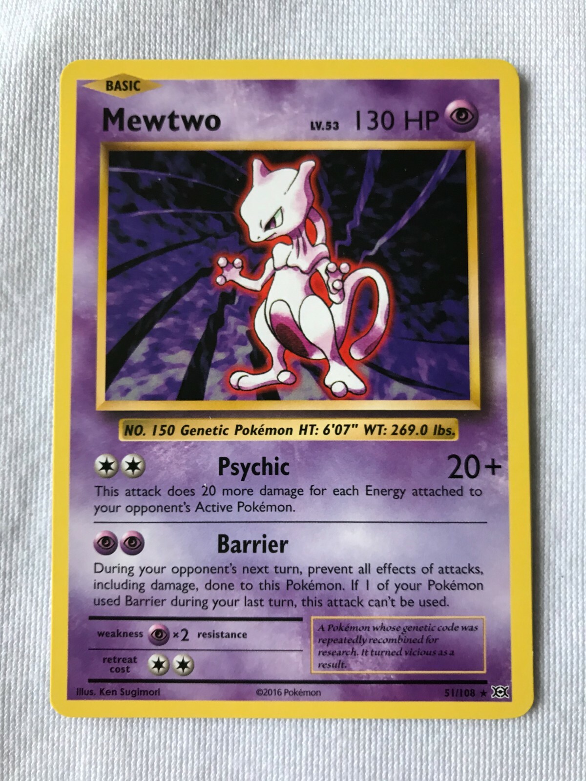 Mewtwo 51/108 Rare Pokemon TCG XY Evolutions Card NM 2016 | eBay