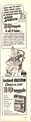 Instant Ralston Hot Cereal, Toddler High Chair, 1950 Today's Woman VTG ...