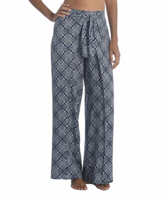 NWT La Blanca swimsuit bikini Cover Up Sz XL Mandala Tie-Front Palazzo Pants