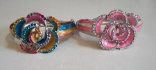 Dressy Fashion Rhinestone Colorful Flower Party Wear Women's Bracelet