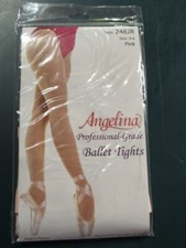 Angelina Professional-Grade Ballet Tights Pink Child 4-6  7-10 248JR NEW