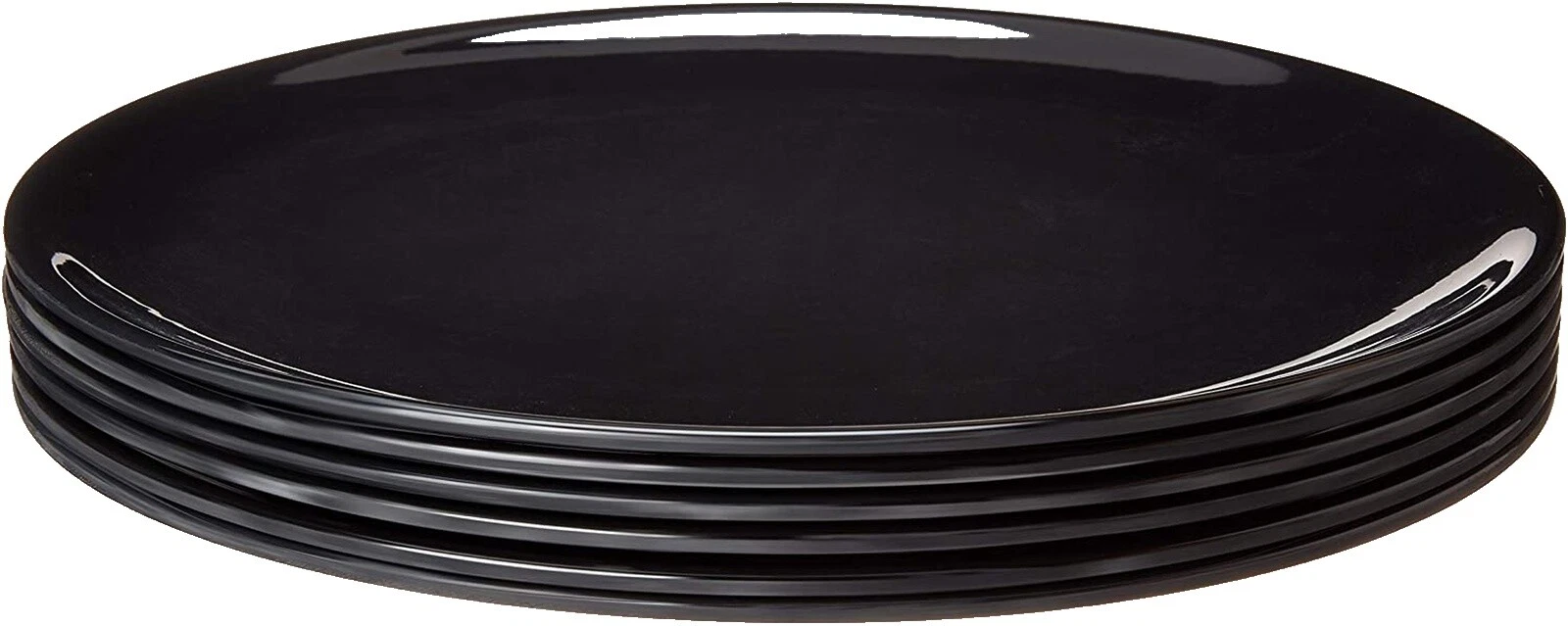 Black Melamine Dinnerware Plates