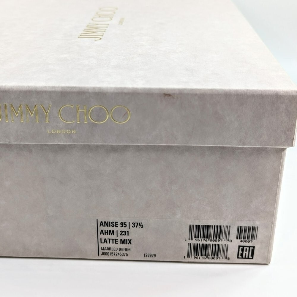 Jimmy Choo Women's Anise 95 High Heel Sandals in Denim Size 37.5